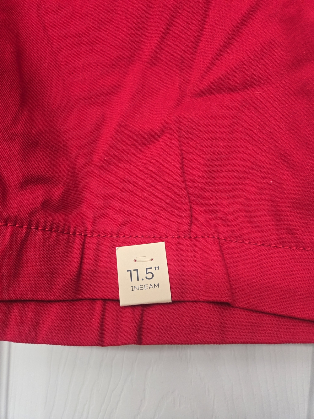 St John's Bay 11.5" Bermuda - Red Flat-Front Shorts - Picture 2 of 4